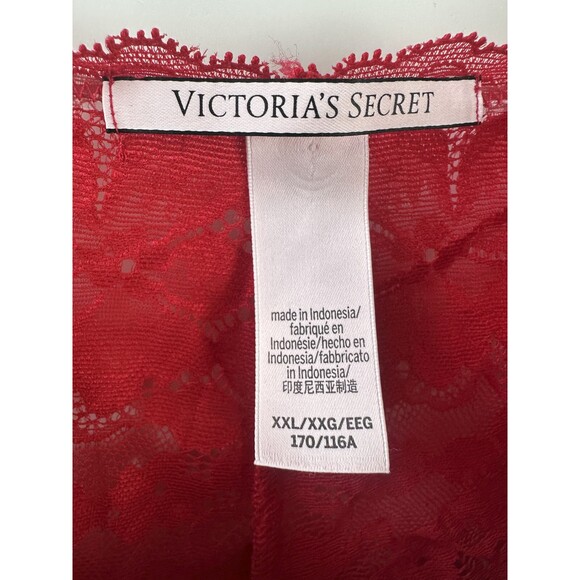 Victoria's Secret Stretch Modal Lace Back Cami Shorts Set Red Pink Polka Dot XXL - Picture 8 of 16